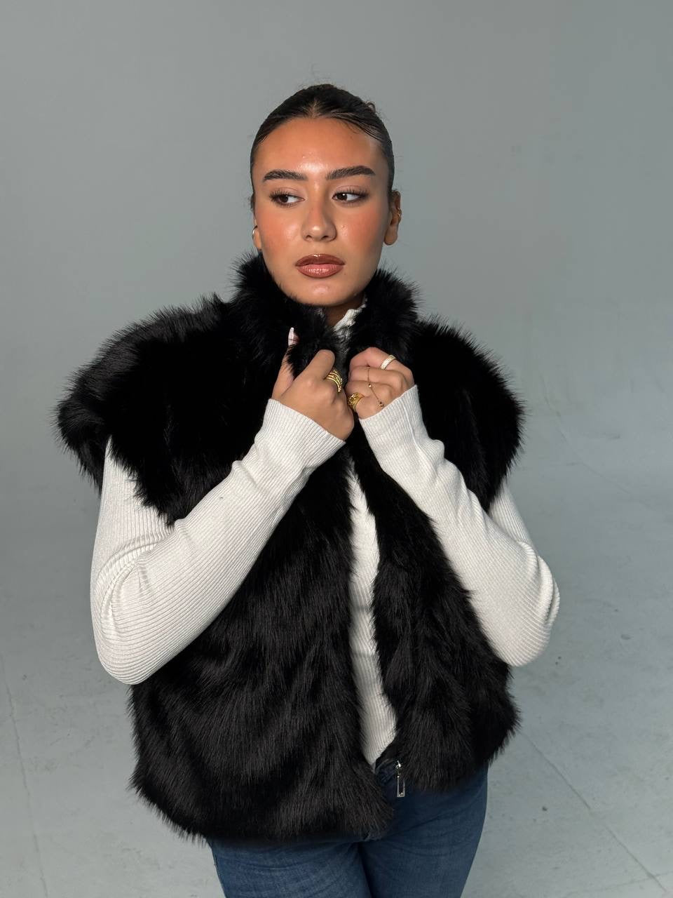 Fur cut jacket