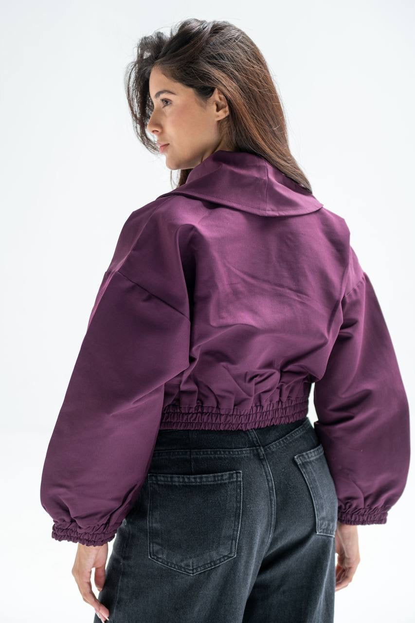 Crop Gabardine Jacket