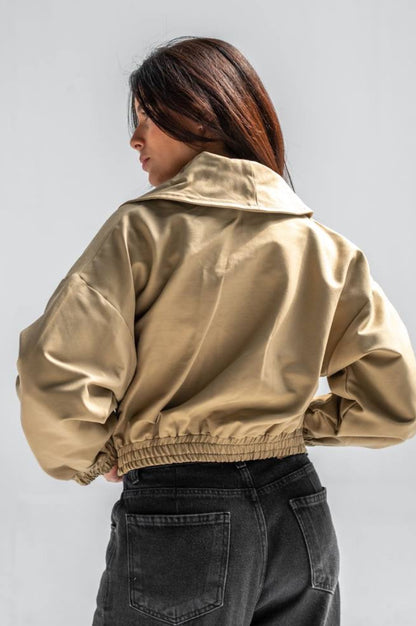 Crop Gabardine Jacket