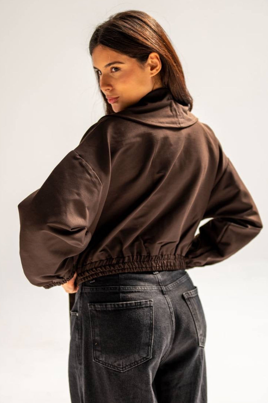 Crop Gabardine Jacket