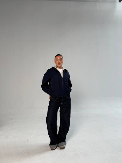 Gabardine hooded jacket