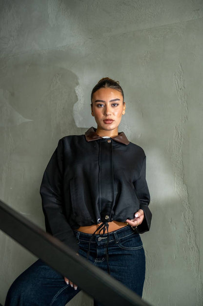 Utility cropped jacket