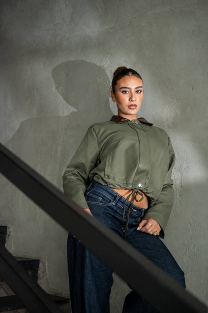 Utility cropped jacket
