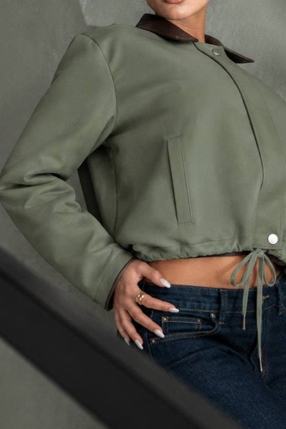 Utility cropped jacket