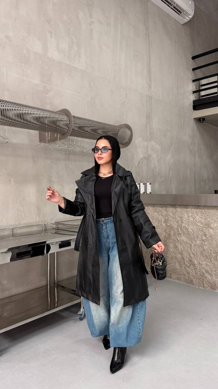 Leather coat