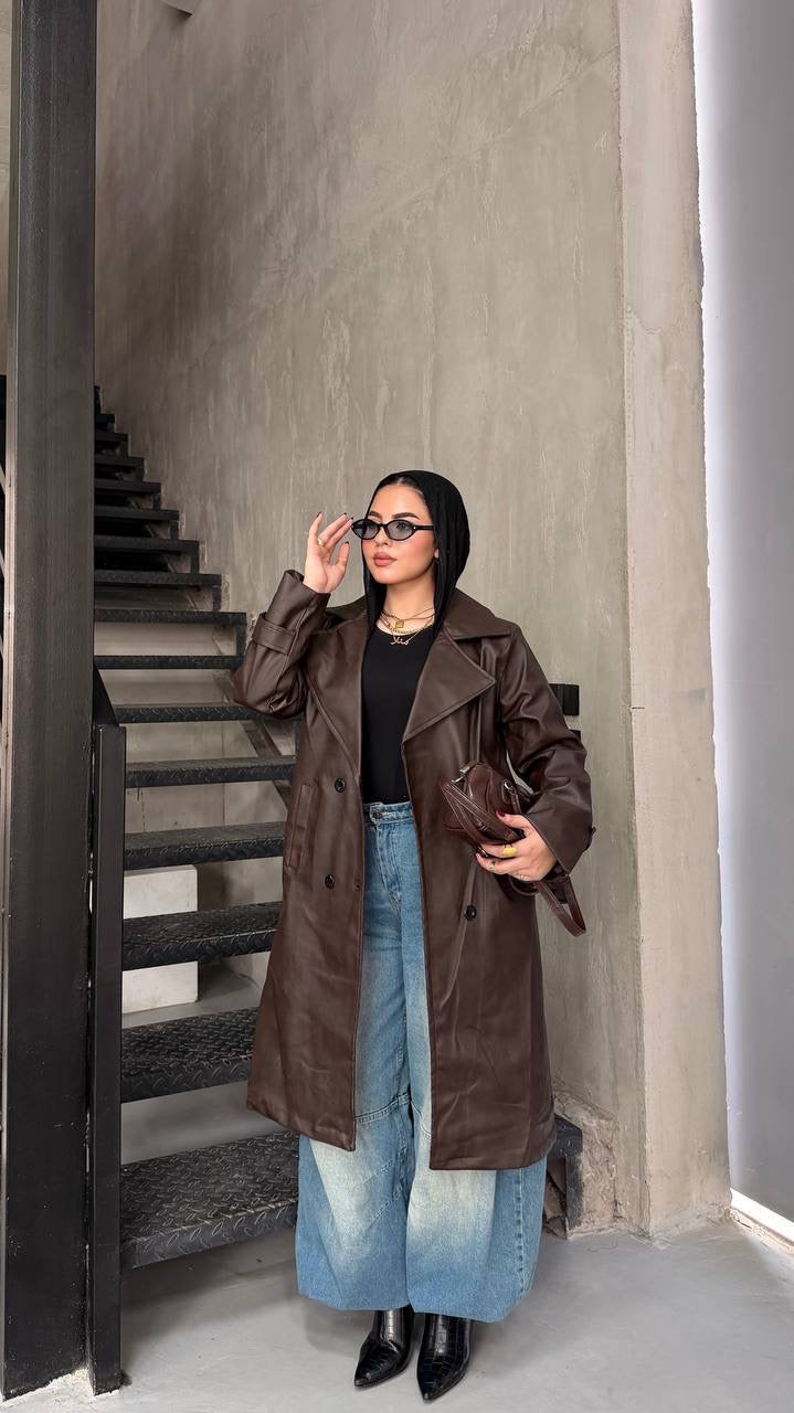 Leather coat